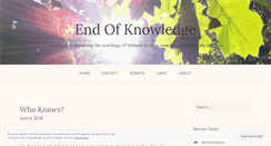 Desktop Screenshot of end-of-knowledge.com